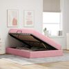 vidaXL Lit avec rangement et matelas Rose 140 x 200 cm Velours