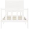 vidaXL Cadre de lit sans matelas blanc 90x200 cm bois de pin massif
