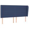 vidaXL T&ecirc;te de lit avec oreilles Bleu 163x23x118/128 cm Tissu