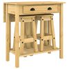 vidaXL Ensemble de bar 3 pcs bois de pin massif