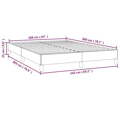 vidaXL Cadre de lit sans matelas taupe 160x200 cm tissu