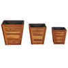 vidaXL Ensemble de lit sur&eacute;lev&eacute; de jardin 3 pcs Carr&eacute; Bois d'acacia