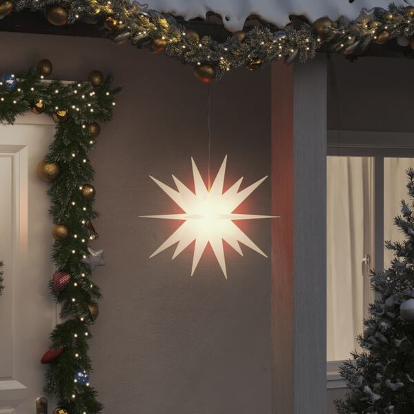 vidaXL Lumi&egrave;res de No&euml;l avec LED 3 pcs pliable blanc 43 cm