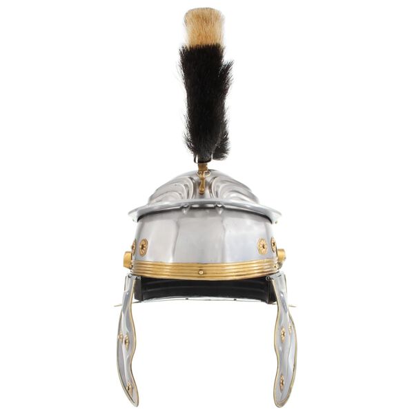 vidaXL Casque de soldat romain antique pour GN Argenté Acier