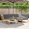 vidaXL Salon palette de jardin avec coussins 4pcs bois d'acacia massif