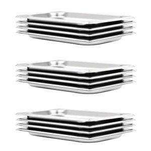 vidaXL R&eacute;cipients Gastronorm 12 pcs GN 1/3 20 mm Acier inoxydable