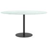vidaXL Dessus de table blanc &Oslash;80x1 cm verre tremp&eacute; avec design marbre