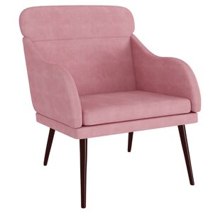 vidaXL Fauteuil Rose 63x76x80 cm Velours