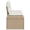 vidaXL Canap&eacute; de jardin Beige 123 x 62 x 69 cm polyrotin