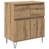 vidaXL Buffet Ch&ecirc;ne artisanal 60 x 35 x 70 cm Bois d'ing&eacute;nierie et fer