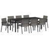 vidaXL Ensemble de salle &agrave; manger pour jardin 9 pcs Gris