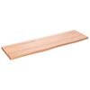 vidaXL &Eacute;tag&egrave;re murale marron clair 100x30x2cm bois ch&ecirc;ne massif trait&eacute;