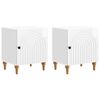 vidaXL Cabinet de chevet 2 pc Blanc brillant 43 x 34,5 x 50 cm
