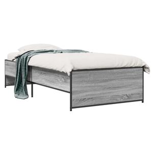 vidaXL Cadre de lit Sonoma gris 80 x 200 cm Bois d'ing&eacute;nierie
