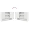 vidaXL Ensemble de mobilier de salle de bain avec tiroir 4 pcs Blanc