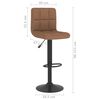 vidaXL Tabourets de bar lot de 2 marron tissu