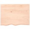 vidaXL &Eacute;tag&egrave;re murale 80x60x2 cm bois de ch&ecirc;ne massif non trait&eacute;