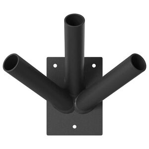 vidaXL Support de Drapeau Noir 10,5 x 7,5 x 0,2 cm Acier