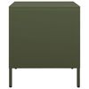 vidaXL Table de chevet vert olive 35x39x43,5 cm acier