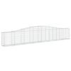 vidaXL Panier de gabions arqu&eacute; 400x30x60/80 cm Fer galvanis&eacute;