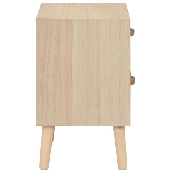 vidaXL Table de chevet avec 2 tiroirs 40x30x49,5 cm Bois de pin massif