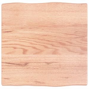 vidaXL Dessus de table bois ch&ecirc;ne massif trait&eacute; bordure assortie
