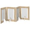 vidaXL Porte de chien pliable avec supports 4 pc Ch&ecirc;ne Sonoma 241 cm