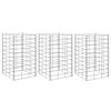 vidaXL Lits sur&eacute;lev&eacute;s en gabion 3 pcs 30x30x50 cm Fer