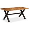 vidaXL Table à manger Bois d'acacia massif et manguier 180x90x76 cm