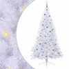 vidaXL Sapin de No&euml;l artificiel Blanc 240 cm PVC et Acier