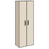 vidaXL Armoire &agrave; chaussures Cr&egrave;me 60x30x166 cm Tissu