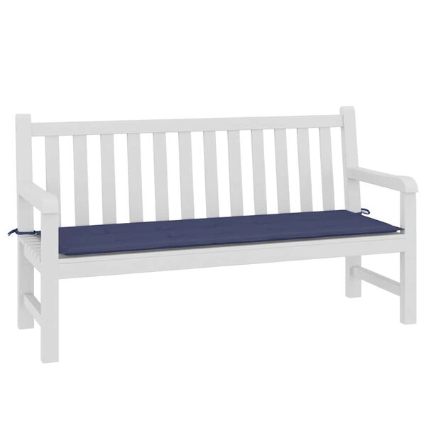 vidaXL Coussin de banc de jardin bleu marine 150x50x4 cm tissu oxford