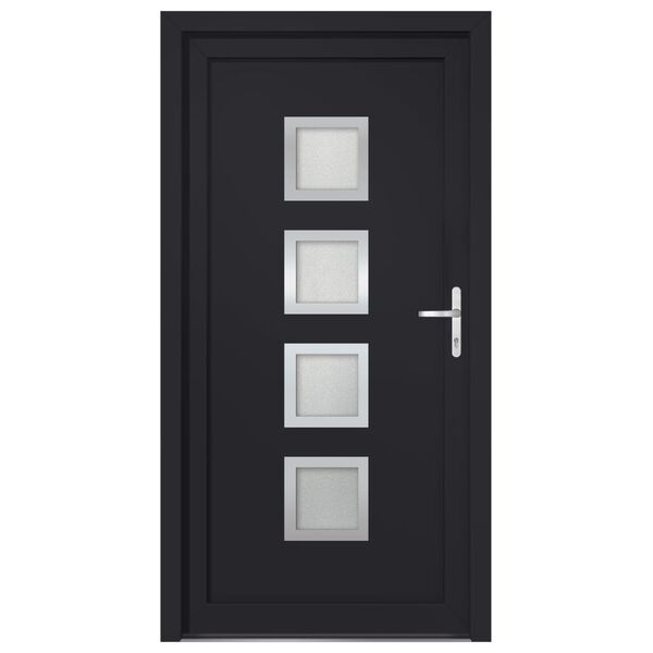 vidaXL Porte d'entr&eacute;e anthracite 108x208 cm PVC