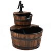 vidaXL Fontaine &agrave; eau avec pompe 44,5x44,5x58 cm Bois de sapin massif