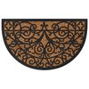 vidaXL Tapis de porte demi-rond 45x75 cm caoutchouc et fibre de coco