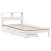 vidaXL Lit biblioth&egrave;que sans matelas blanc 90x190cm bois de pin massif