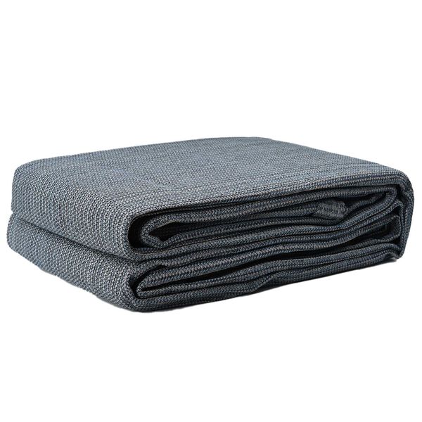 vidaXL Tapis de tente Bleu et gris 200 x 250 cm Polyéthylène