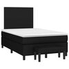 vidaXL Sommier &agrave; lattes de lit avec matelas noir 120x190 cm tissu