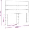 vidaXL T&ecirc;te de lit Blanc 135 cm Bois d'ing&eacute;nierie