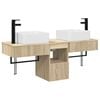 vidaXL Ensemble d'armoire de salle de bain 3 pc Ch&ecirc;ne Sonoma