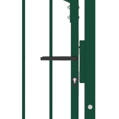 vidaXL Portail de clôture avec pointes Acier 100x150 cm Vert