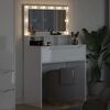 vidaXL Tables de maquillage pour chambre avec tiroir Blanc brillant
