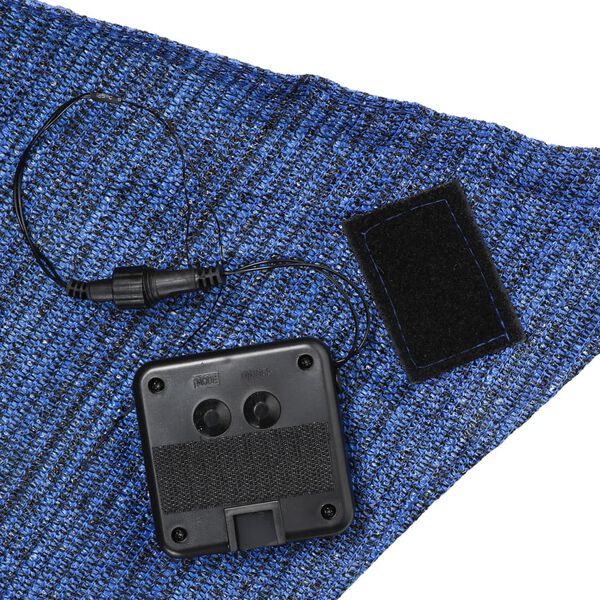 HI Toile d'ombrage avec 100 lumi&egrave;re LED Bleu 2x3 m