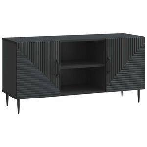 vidaXL Meuble TV Noir 102 x 34,5 x 50 cm Bois d'ing&eacute;nierie