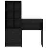 vidaXL Bureau avec tiroir 2 pcs Ch&ecirc;ne noir