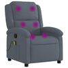 vidaXL Fauteuil de massage inclinable velours gris fonc&eacute;