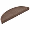 vidaXL Tapis d'escalier 30 pi&egrave;ces 56 x 17 x 3 cm marron caf&eacute; demi-rond