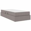 vidaXL Lit avec rangement et matelas Taupe 90 x 190 cm Polyester