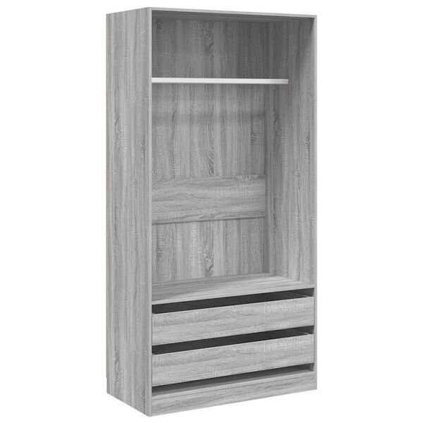vidaXL Garde-robe Sonoma gris 100x50x200 cm Bois d'ing&eacute;nierie