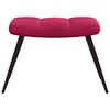 vidaXL Chaise de relaxation avec tabouret Rouge bordeaux Velours